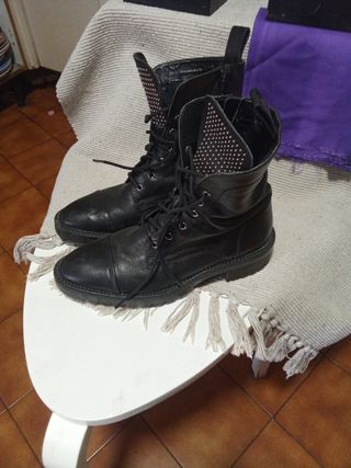 Cazadora piel T. S y Botines 38