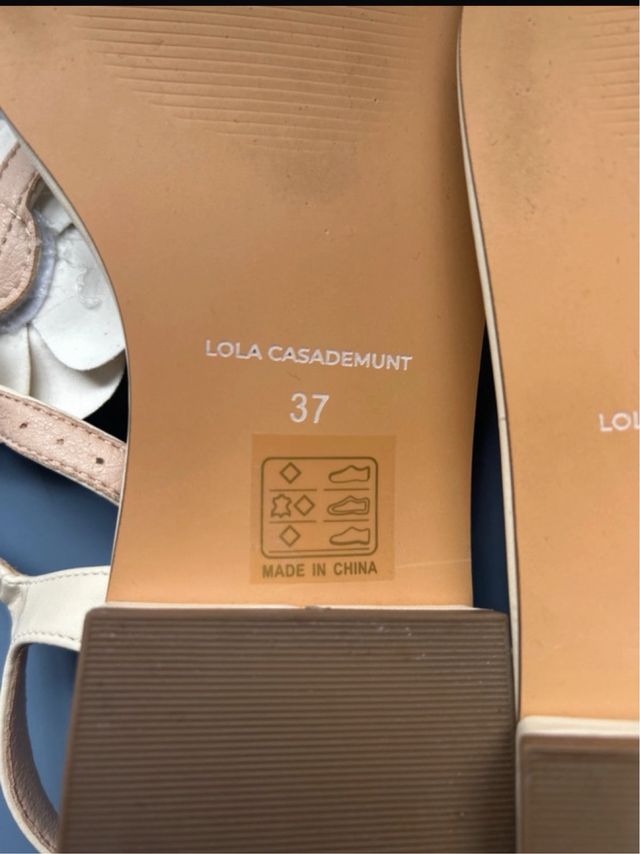 Sandalias Lola Casademunt Beige T.37