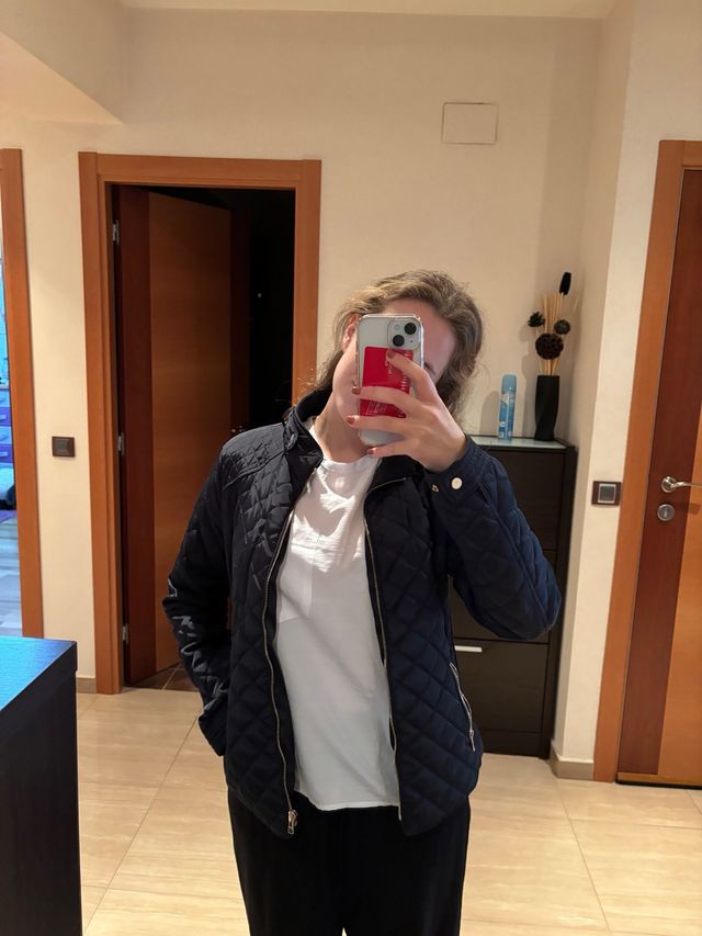 Chaqueta acolchada azul marino