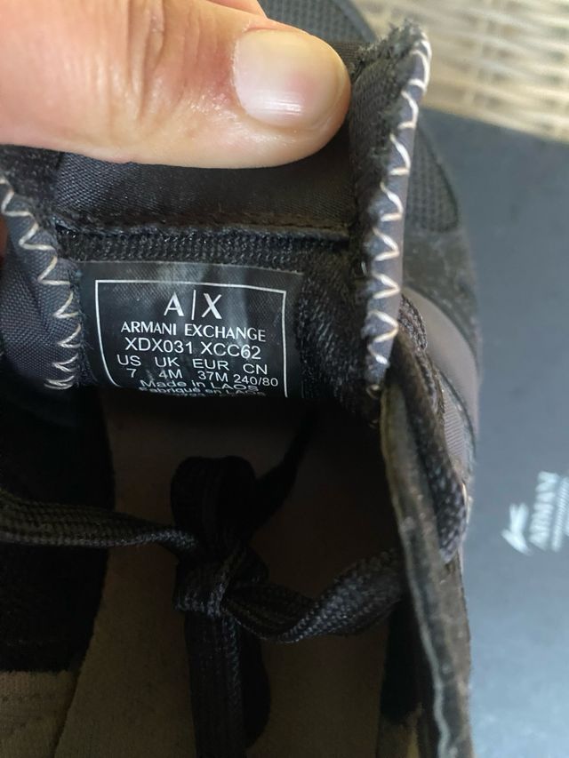 Zapatillas Armani Exchange AX Negras y Grises