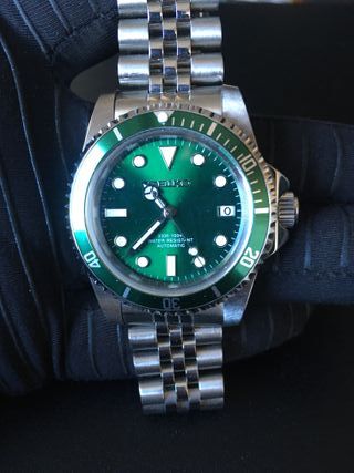 Seiko Mod Submariner Hulk Automático de 38mm