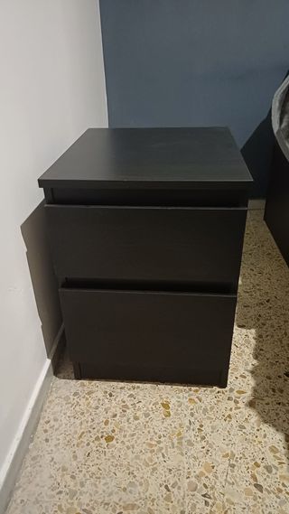 2 Comodini MALM Ikea Neri