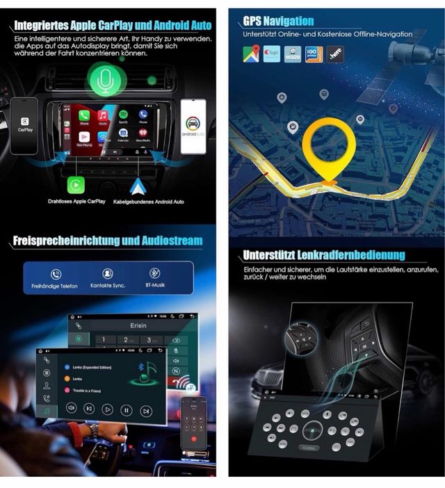 Radio Coche Erisin 9 Android 8-Core 2GB+64GB