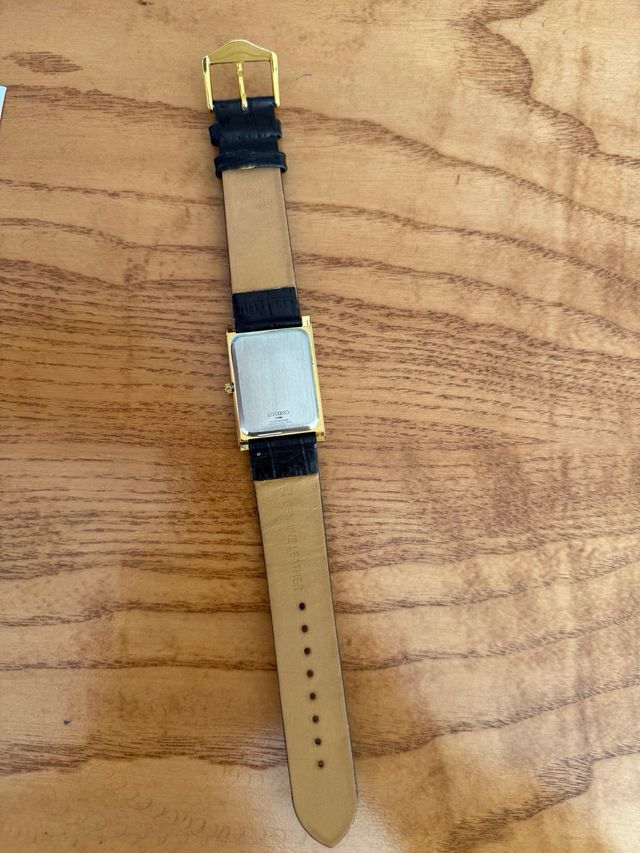 Orologio Seiko Tank Vintage Oro Marrone