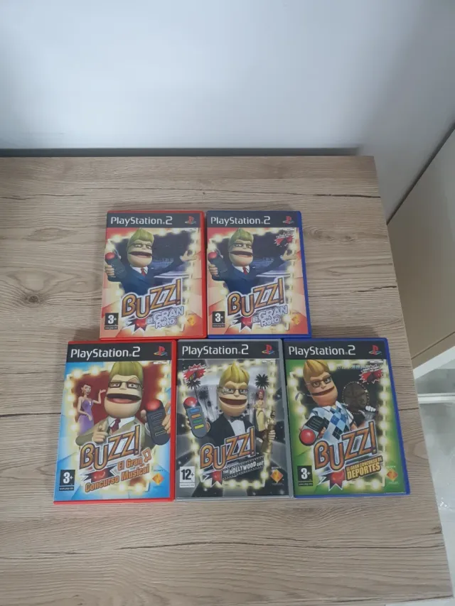 Lote 5 Juegos Buzz PS2 (Trivia)