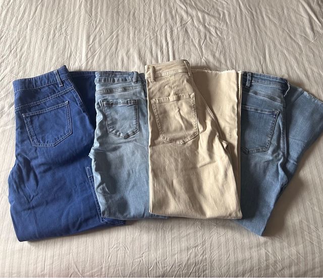 Pack 4 Jeans (Beige y Azul)