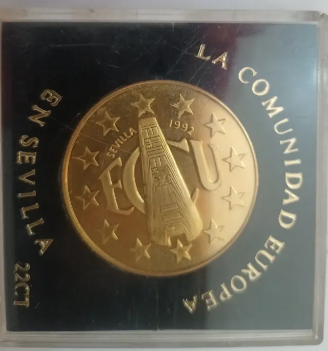 Moneda ECU La Comunidad Europea Sevilla 1992