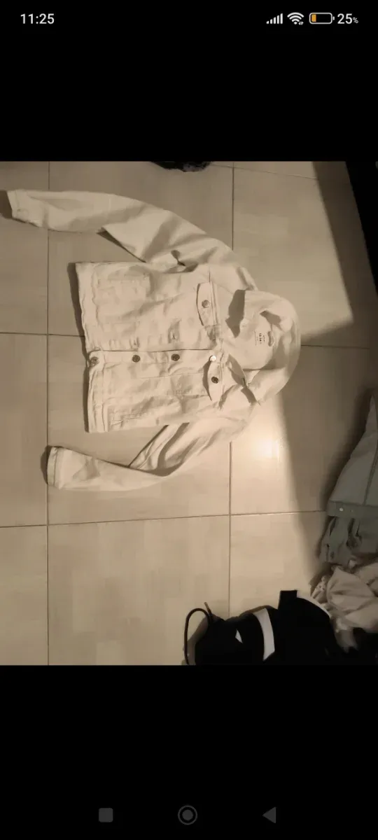 Chaqueta tejana niña Lefties blanca