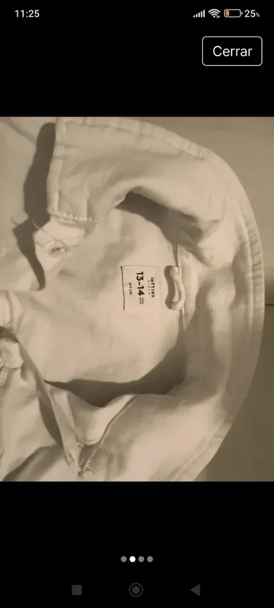 Chaqueta tejana niña Lefties blanca