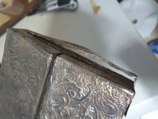 Tríptico religioso antiguo 29x25