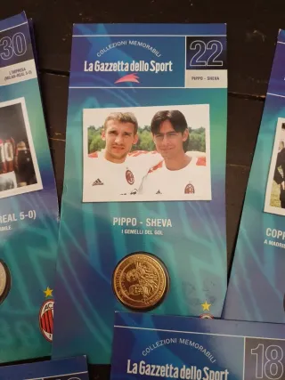 Set 7 Medaglie Milan Gazzetta dello Sport