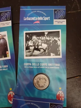 Set 7 Medaglie Milan Gazzetta dello Sport