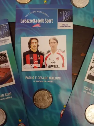 Set 7 Medaglie Milan Gazzetta dello Sport