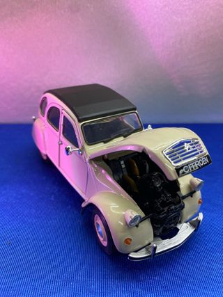 COCHE ESCALA 1:24 CITROEN 2CV BEIGE WELLY