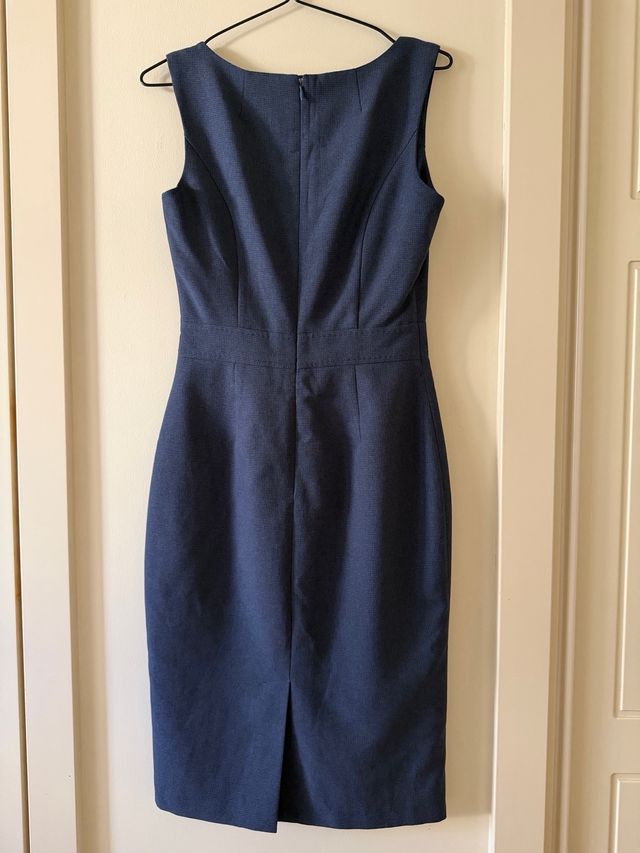 Vestido azul marino oficina