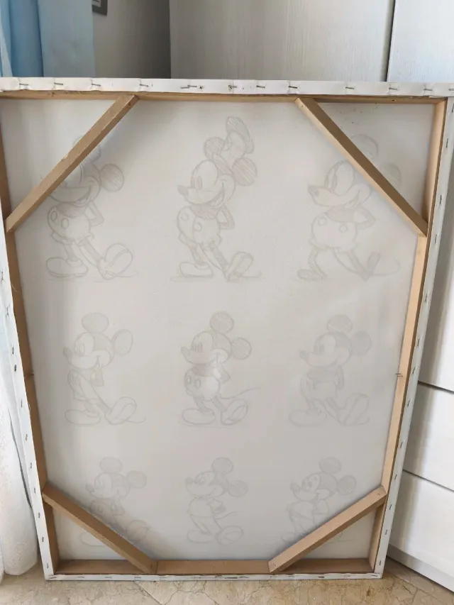 Cuadro Bocetos Mickey Mouse Habitación Infantil