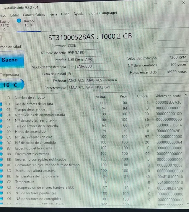 4 Discos Duros 1TB Seagate y WD