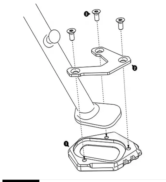 Extensión Pata BMW R1250GS Negro