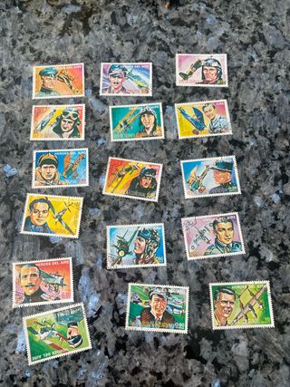 Sellos Héroes del Aire Guinea Ecuatorial