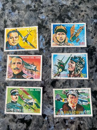 Sellos Héroes del Aire Guinea Ecuatorial