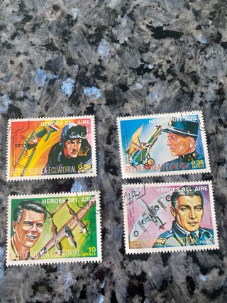 Sellos Héroes del Aire Guinea Ecuatorial