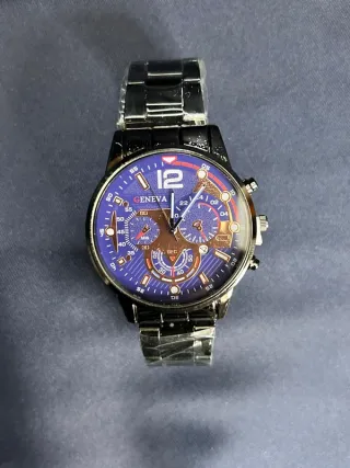 Orologio Geneva Quarzo Full Metal Grigio