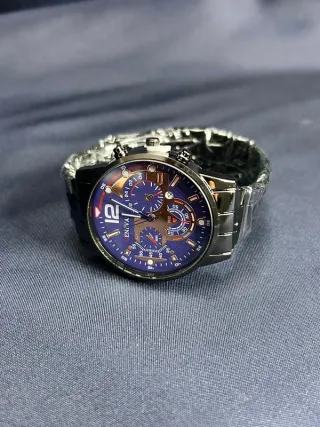 Orologio Geneva Quarzo Full Metal Grigio