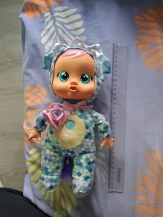 Muñeca Bebé Llorón 26cm Chupete, Llora Sin Ruido