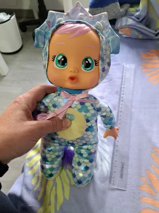Muñeca Bebé Llorón 26cm Chupete, Llora Sin Ruido