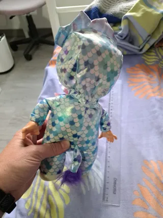 Muñeca Bebé Llorón 26cm Chupete, Llora Sin Ruido