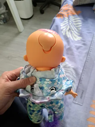 Muñeca Bebé Llorón 26cm Chupete, Llora Sin Ruido