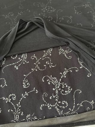 Vestido fiesta CORTEFIEL negro plateado.