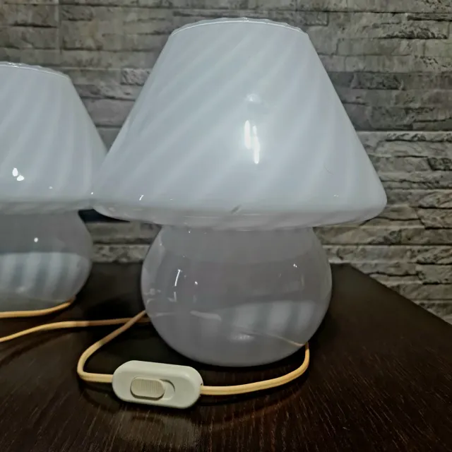 Coppia Lampade Vetro Murano