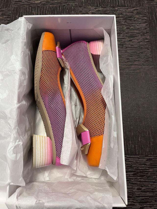 Zapatos Hispanitas T.38 Naranja/Rosa