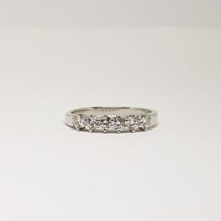 Anillo Oro Blanco 18K 6 Diamantes 0.66ct