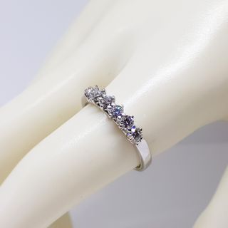 Anillo Oro Blanco 18K 6 Diamantes 0.66ct