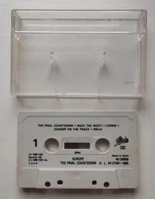 Casete Europe - The Final Countdown SIN Carátula