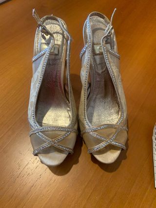 Sandali champagne/oro chiaro, 06. N.37