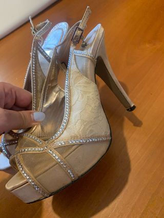 Sandali champagne/oro chiaro, 06. N.37