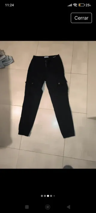 Pantalones Cargo Vaqueros Azules