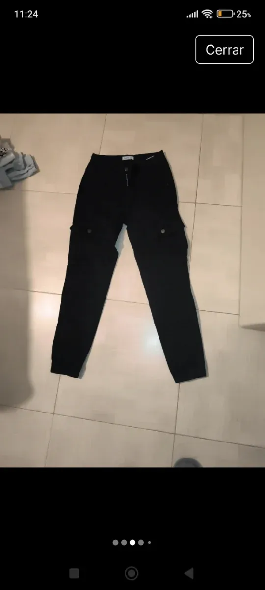 Pantalones Cargo Vaqueros Azules