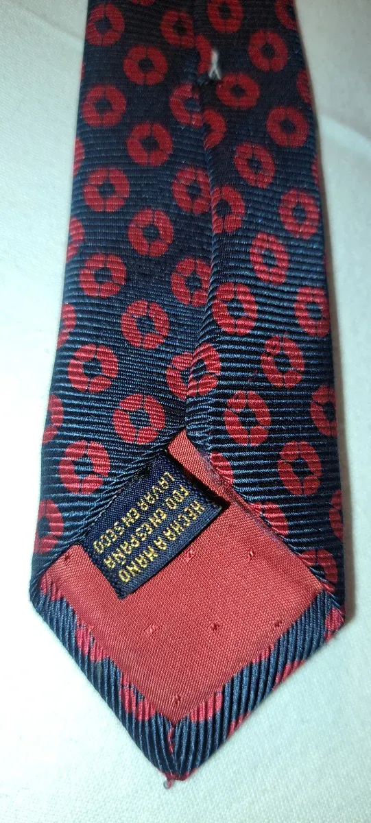 2 Corbatas Seda Luca di Bari Azul/Rojo