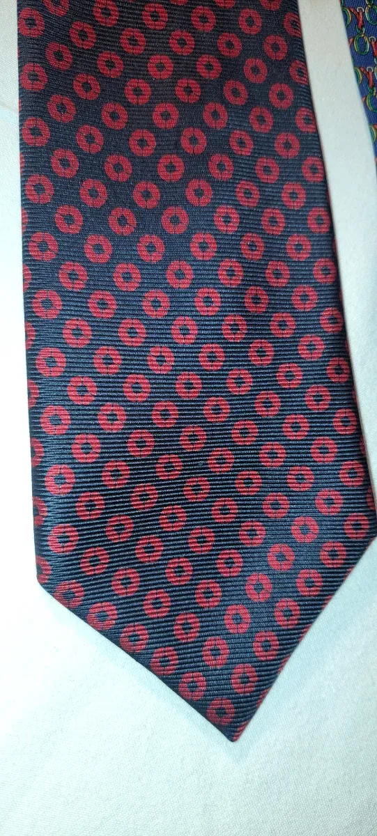 2 Corbatas Seda Luca di Bari Azul/Rojo