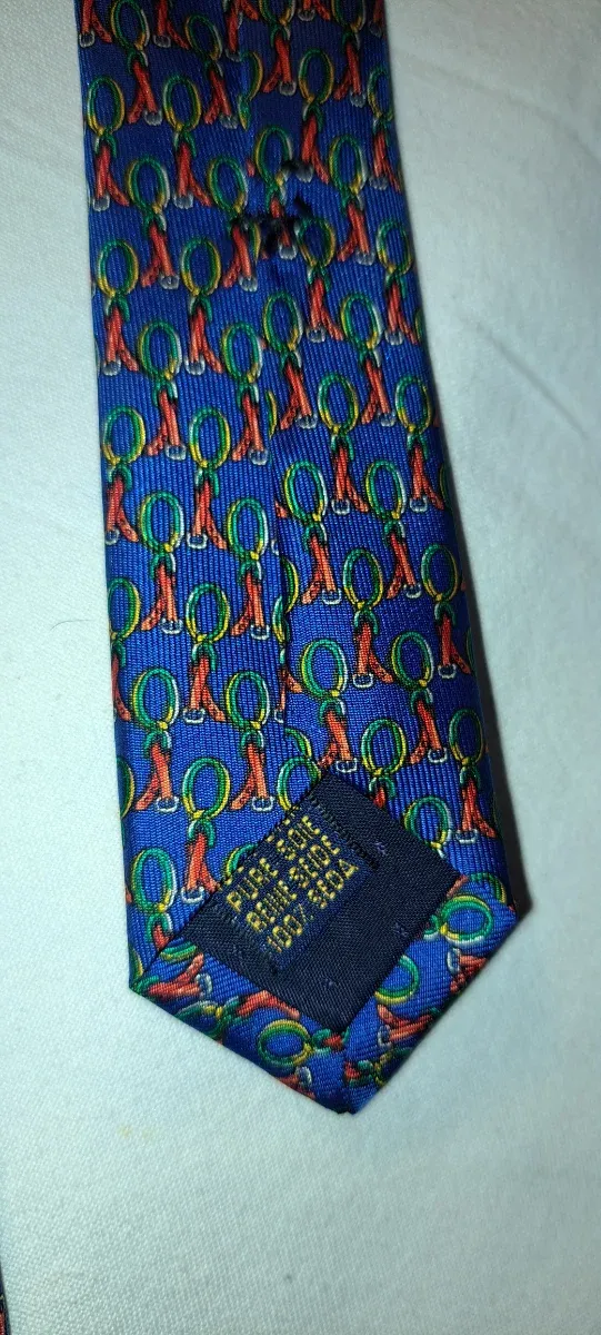 2 Corbatas Seda Luca di Bari Azul/Rojo