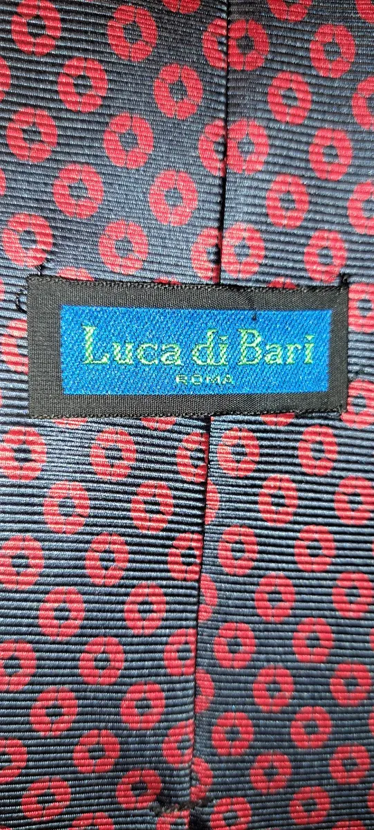 2 Corbatas Seda Luca di Bari Azul/Rojo