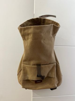 Mochila Misako Lona Beige y Marrón
