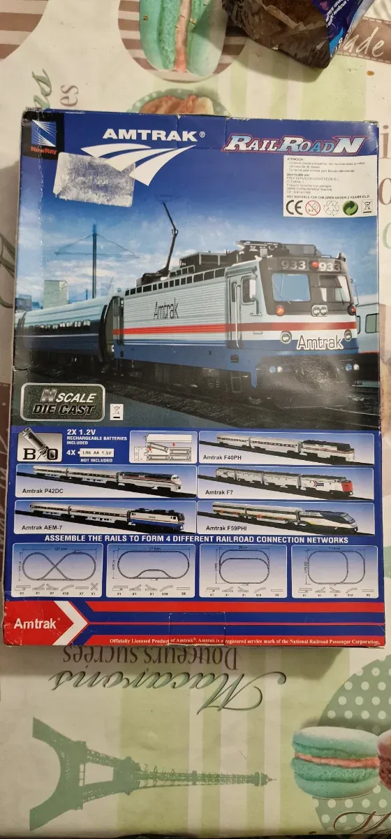 Tren a pilas Amtrak AEM-7 Escala N