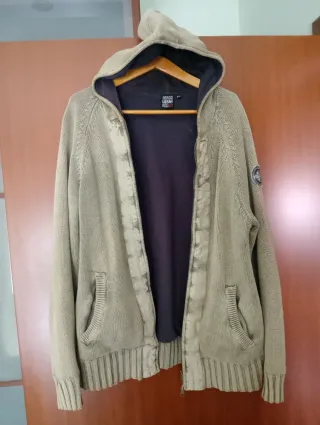 Felpa maglione uomo beige marrone XXL