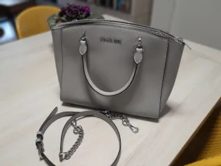 Bolso Michael Kors Ellis Grande Cuero Gris