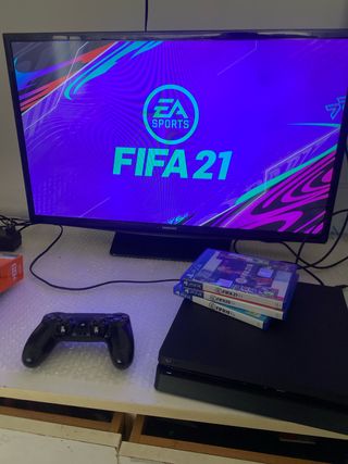 PS4 Slim Nera 500gb + Giochi FIFA